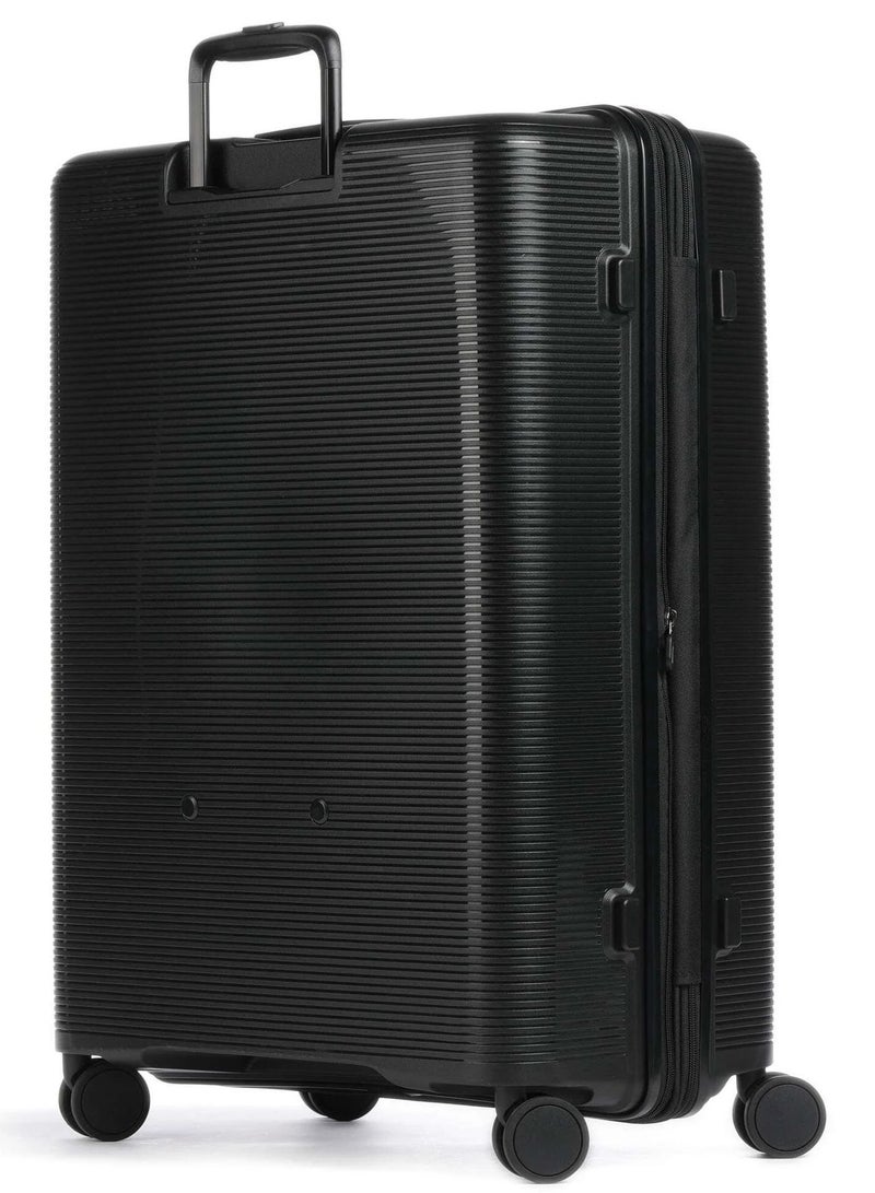 Echolac Forza 75 Cm Hardcase 4-Double Wheeled Expandable Cabin Luggage Trolley - Black - Image 2